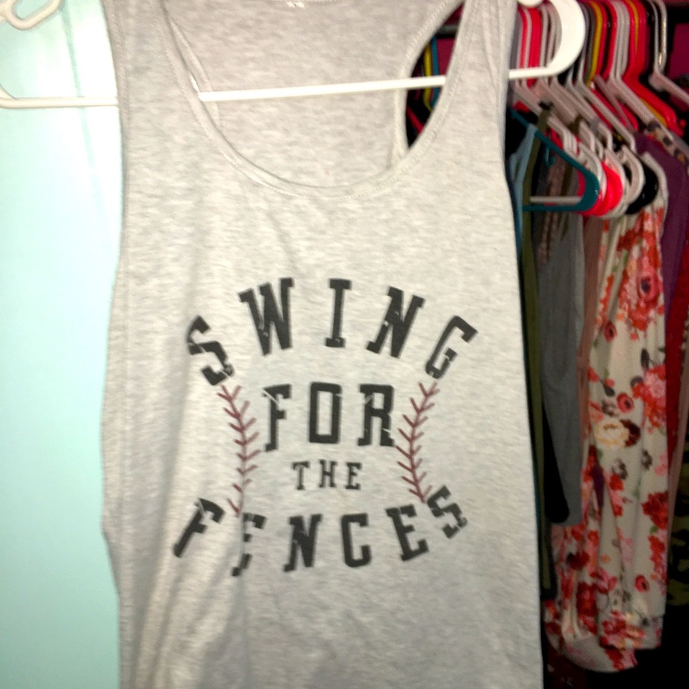 Swing for the fences tank top